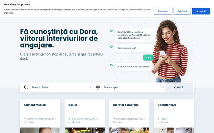 Screenshot of dorathebot.ro