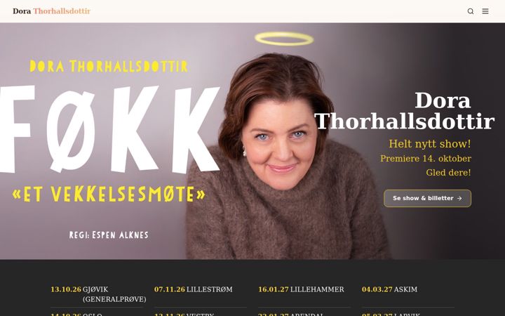 Skærmbillede af dorathorhallsdottir.no
