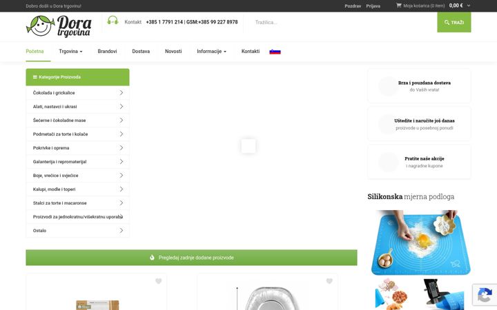 Screenshot of doratrgovina.com