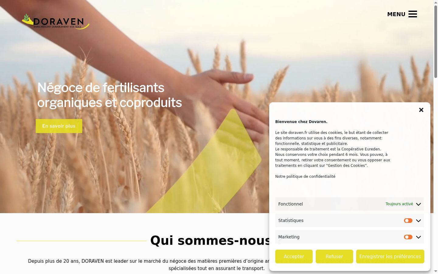 Screenshot tal-banner tal-kunsens muri qabel kwalunkwe interazzjoni