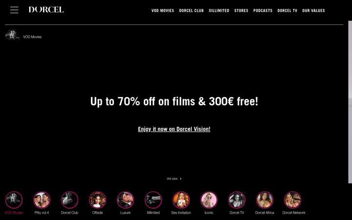 Screenshot of dorcel.com