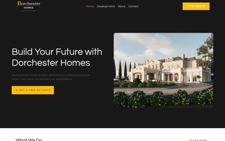 Screenshot of dorchesterhomes.co.uk