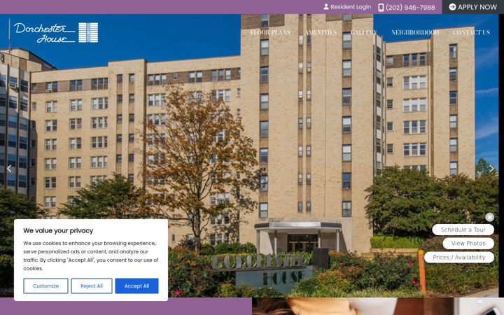 Screenshot of dorchesterhouseapts.com