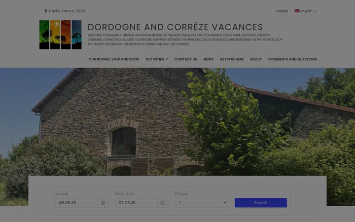 Screenshot of dordogne-correze-vacances.com