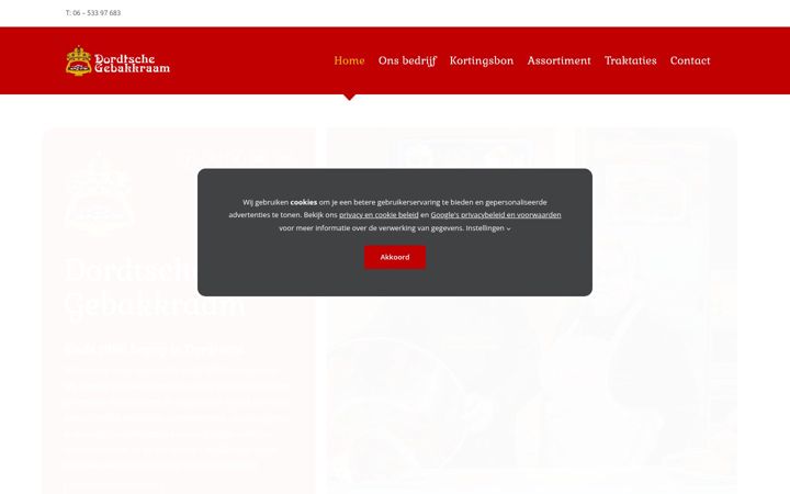 Screenshot of dordtschegebakkraam.nl