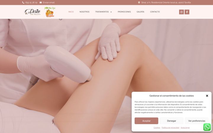 Screenshot of doreecentroestetico.com