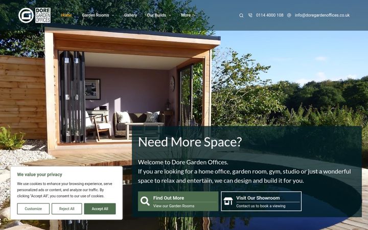 Screenshot of doregardenoffices.co.uk