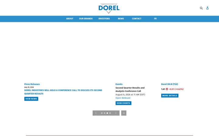 Screenshot of dorel.com