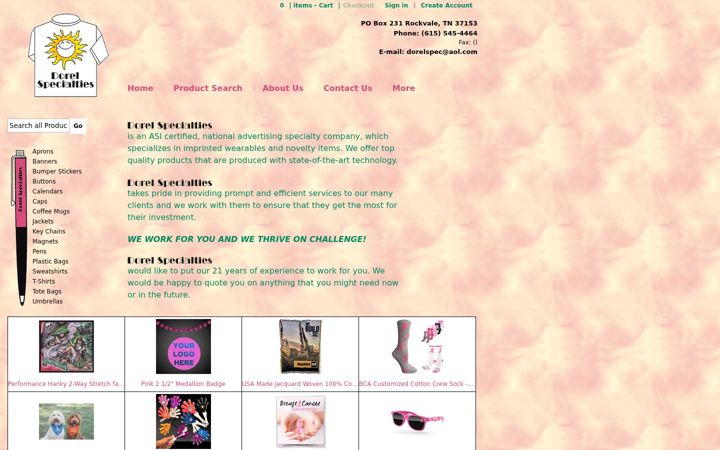 Screenshot of dorelspec.com