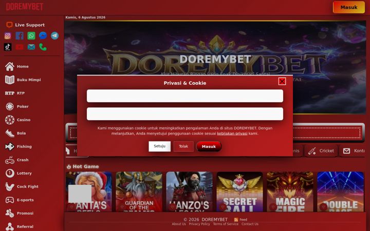 Screenshot of doremybet.org