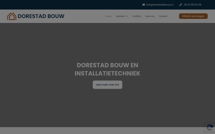 Screenshot of dorestadbouw.nl