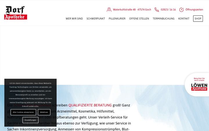 Screenshot ta' dorf-apotheke-schlotmann.de