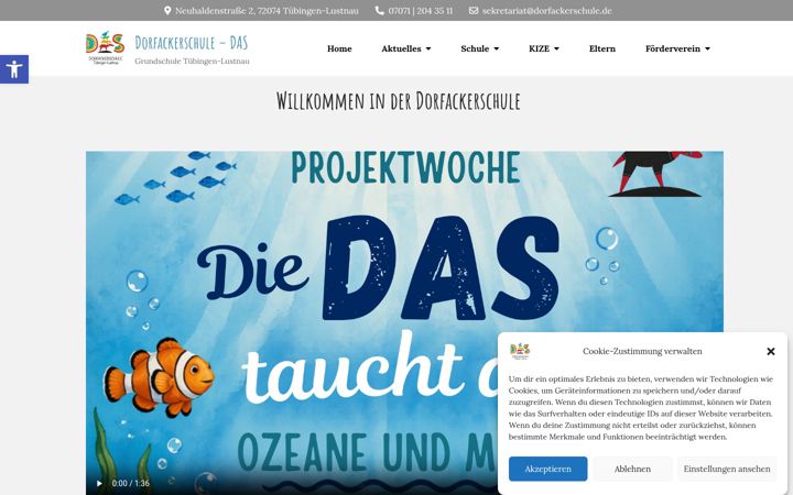 Screenshot ta' dorfackerschule.de