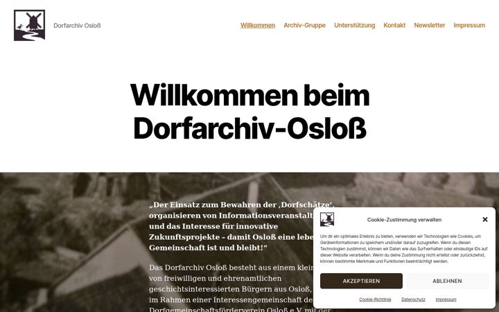 Screenshot of dorfarchiv-osloss.de