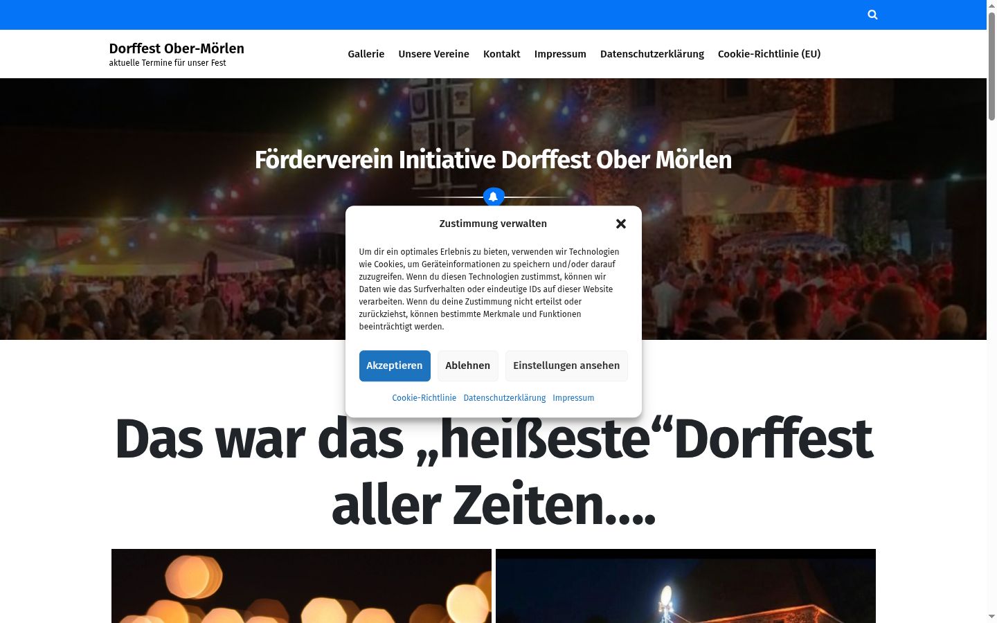 Screenshot tal-banner tal-kunsens muri qabel kwalunkwe interazzjoni