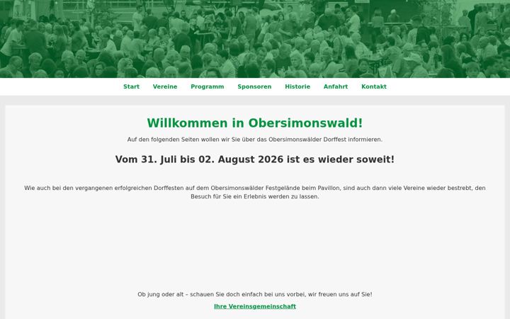 Skærmbillede af dorffest-simonswald.de