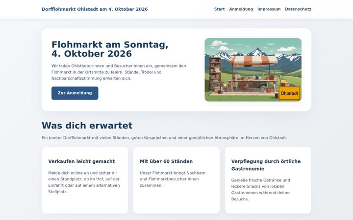 Screenshot ta' dorfflohmarkt-ohlstadt.de