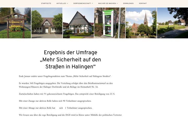 Skærmbillede af dorfgemeinschaft-halingen.de