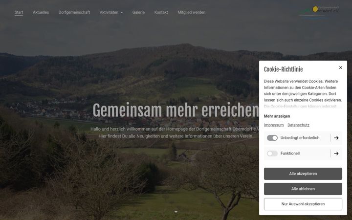 Screenshot of dorfgemeinschaft-oberndorf.de