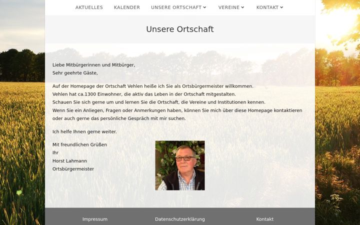 Screenshot of dorfgemeinschaft-vehlen.de