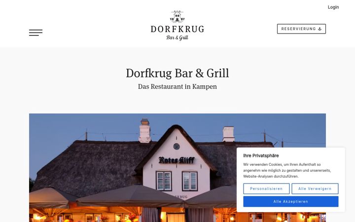 Screenshot of dorfkrug-kampen.com
