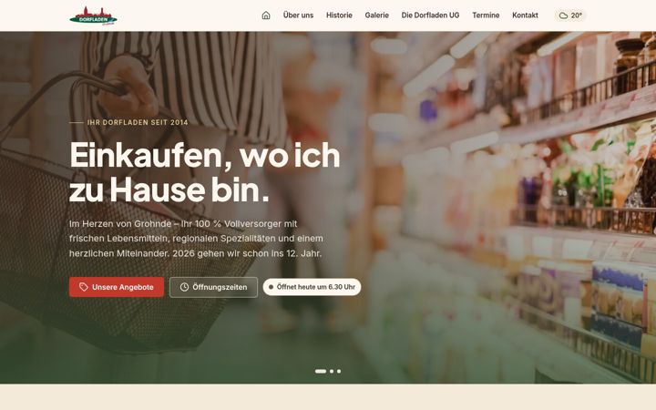 Ekrano kopija dorfladen-grohnde.de