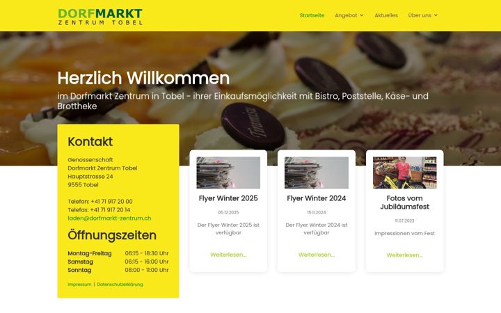 Screenshot of dorfmarkt-zentrum.ch