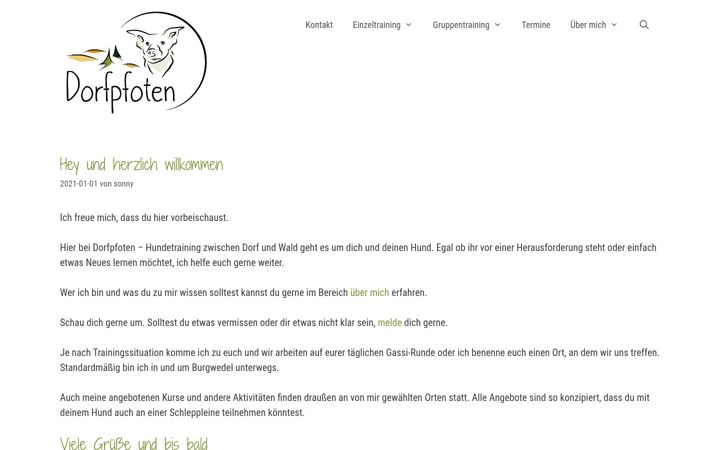 Screenshot of dorfpfoten.de