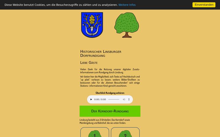 Screenshot of dorfrundgang-linsburg.de