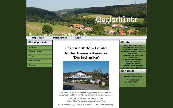Screenshot of dorfschaenke-huettenthal.de