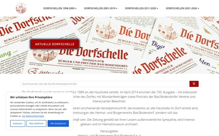 Screenshot di dorfschelle-digital.de