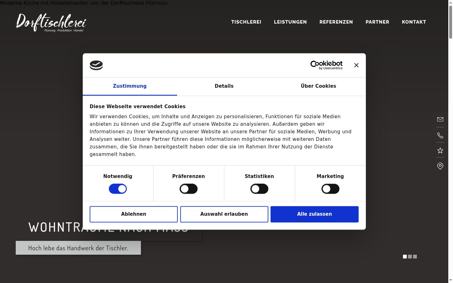 Screenshot του banner συγκατάθεσης που εμφανίστηκε πριν από οποιαδήποτε αλληλεπίδραση