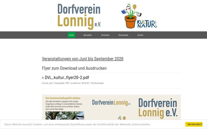 Screenshot of dorfverein-lonnig.de