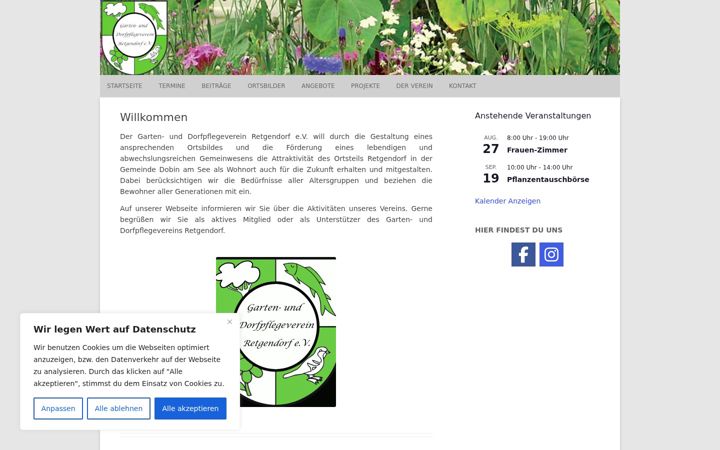 Screenshot di dorfverein-retgendorf.de