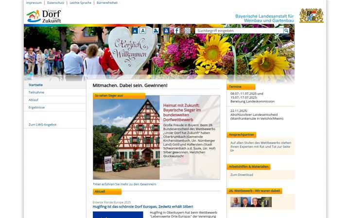 Screenshot of dorfwettbewerb.bayern.de