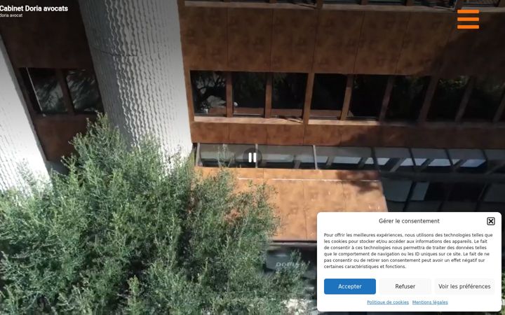 Kuvakaappaus sivustosta doria-avocats.fr