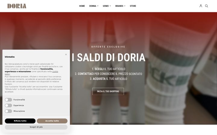 Screenshot of doriacalzature.com