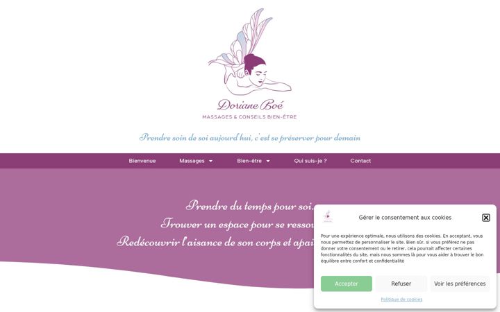 Screenshot of dorianeboe.fr