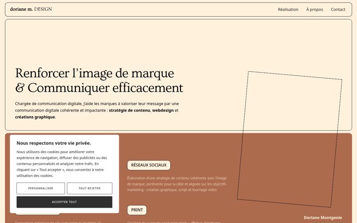 Screenshot of dorianem-design.com