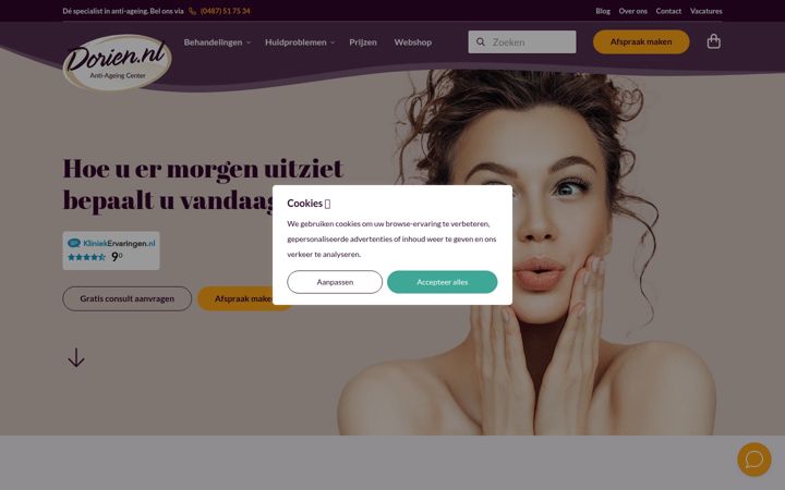 Screenshot of dorien.nl