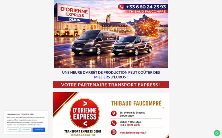 Screenshot of dorienne-express.fr