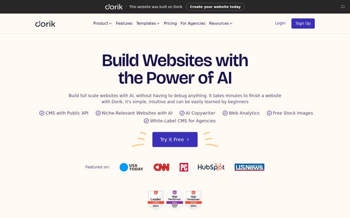 Screenshot of dorik.com