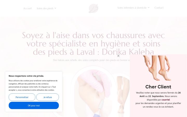 Screenshot of dorikasoinsdespieds.com