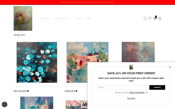Screenshot of dorimarshallfineart.com
