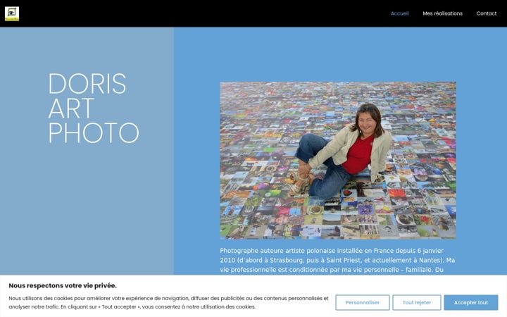 Screenshot of dorisartphoto.fr