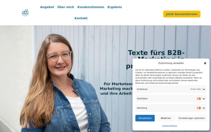 Screenshot of dorisbeckmarketing.de