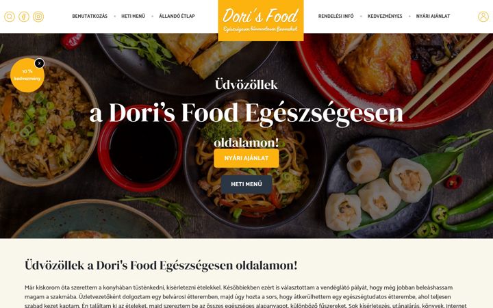 Screenshot of dorisfood.hu