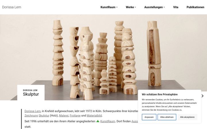 Screenshot of dorissalem-skulptur.de