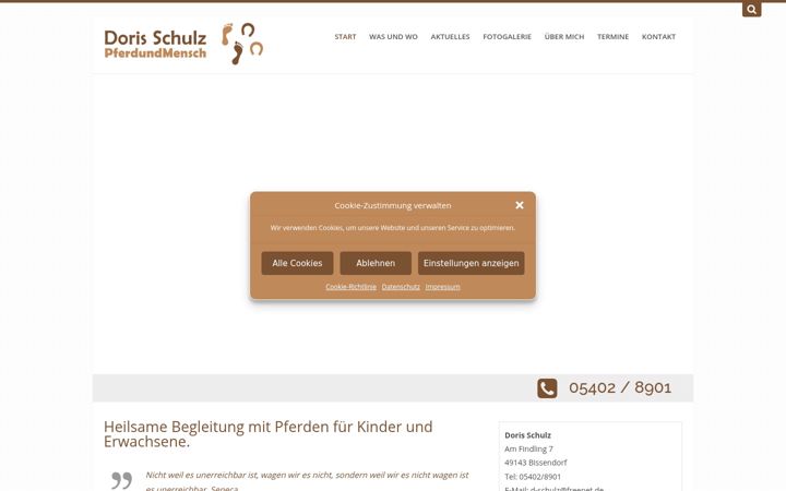 Screenshot of dorisschulz-pferdundmensch.de