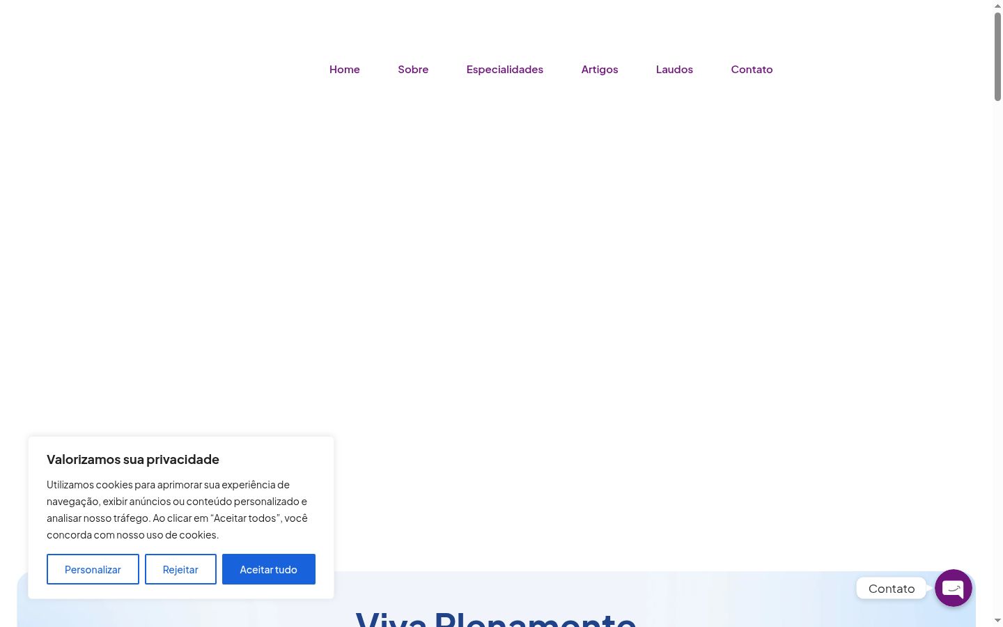 Capture d'écran de la bannière de consentement affichée avant toute interaction